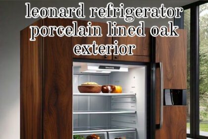 Leonard Refrigerator Porcelain Lined Oak Exterior : A Vintage Marvel