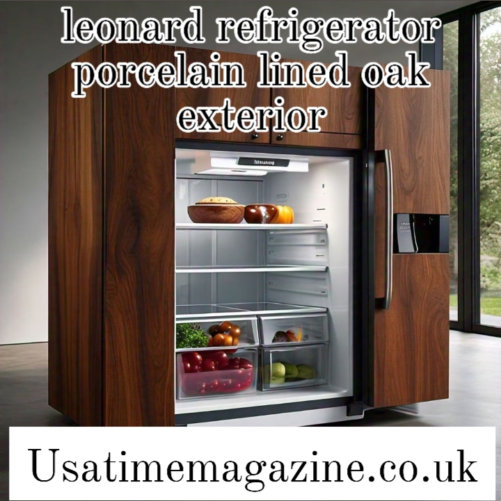 Leonard Refrigerator Porcelain Lined Oak Exterior : A Vintage Marvel