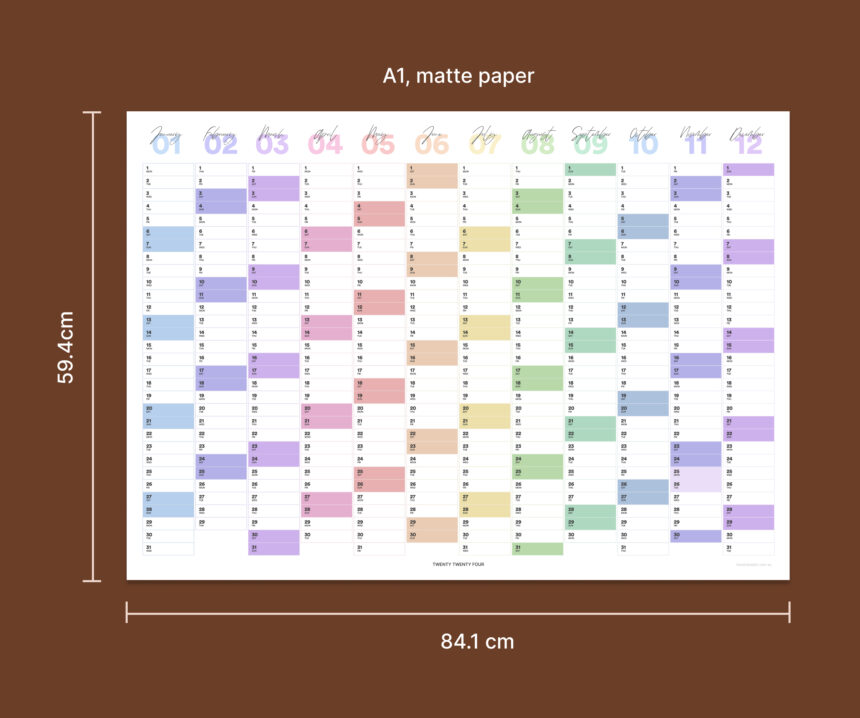 Explorer: a1 wall calendar 2024
