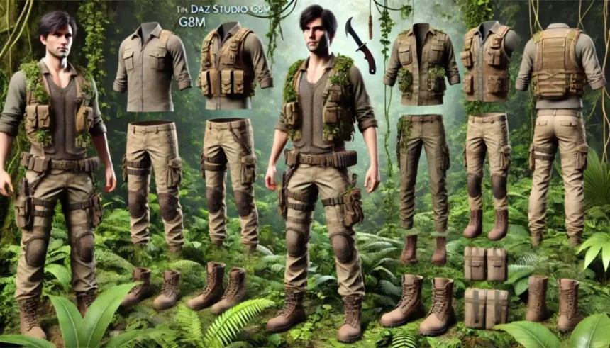 Explore: Daz Studio G8m Jungle Wear