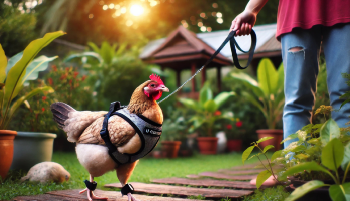 how to make h style cat harness on chicken