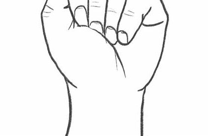 wrist crops as a drawing easy:Hand-drawn simple vector drawing