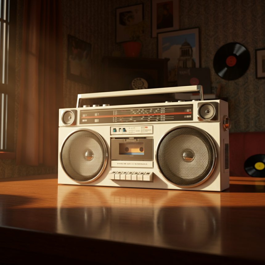 Sony Boombox CFS-3000 White Classic Audio Guide