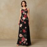 The Elegance of the Leo Lin Rayna Floral-Appliquéd Crepe Maxi Dress: A Perfect Blend of Artistry and Sophistication